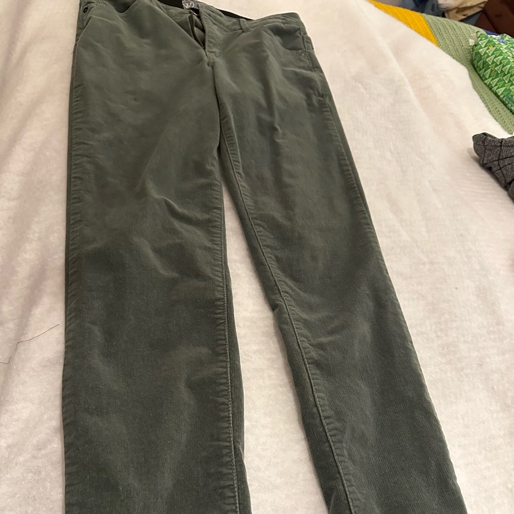 Green corduroy pants